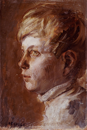 Testina di adolescente (1925/29) Olio su tavoletta cm 33 x 22